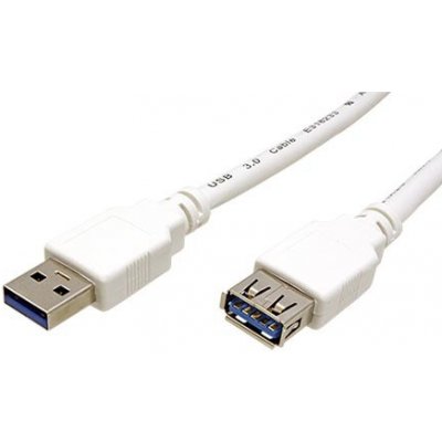 Value 11.99.8978 prodlužovací, USB 3.0 A(M) - USB 3.0 A(F), 1,8m, bílý – Zboží Mobilmania