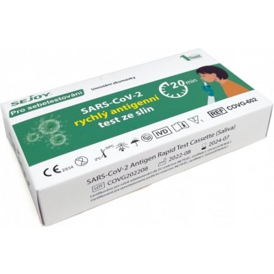 Sejoy Sars-Cov-2 Antigen Rapid Test Cassette Saliva ze slin 1 ks – Zboží Mobilmania