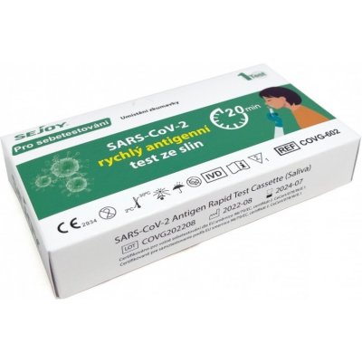 Sejoy Sars-Cov-2 Antigen Rapid Test Cassette Saliva ze slin 1 ks