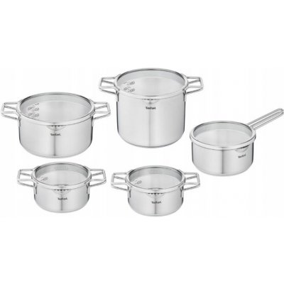 Tefal Sada hrnců Nordica nerezová ocel 10 ks. – Zboží Dáma