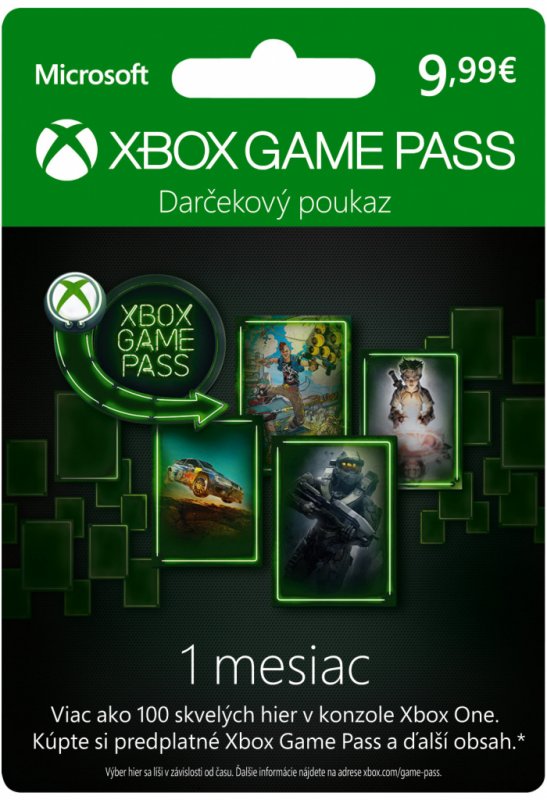 Microsoft Xbox Game Pass členství 1 měsíc SK na Hledejceny.cz