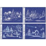 Anděl Přerov Okenní fólie česká zimní zasněžená krajina s glitry 35 x 50 cm – Hledejceny.cz