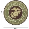 Nášivka 101 Inc. Company Nášivka na suchý zip United States Marine Corps (plast 3D) - brown (101 INC)
