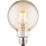 JUST LIGHT Filam. LED žárovka E27, G95, 346lm, 2700K, 4W, jantar. sklo – Zboží Mobilmania