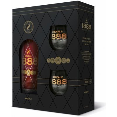 Brugal 1888 Gran Reserva 40% 0,7 l (dárkové balení 2 sklenice) – Zboží Mobilmania