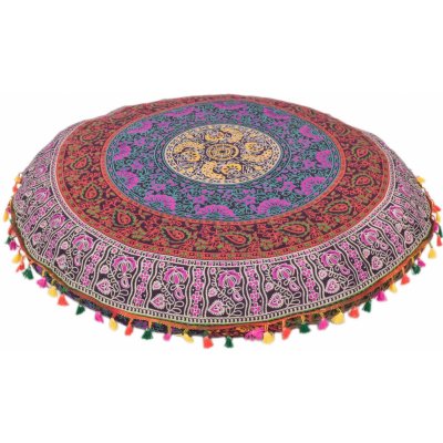 Sanu Babu Meditační polštář kulatý mandala 80x10 – Zboží Mobilmania