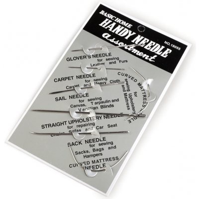 Jehly na kůži, pytlovinu, koberce, matrace - sada 7 ks Varianta: nikl, Balení: 1 karta – Sleviste.cz