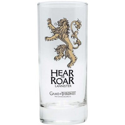 CurePink Sklenice Game of Thrones/Hra o trůny Lannister 290 ml – Zboží Mobilmania