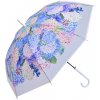 Deštník Hortenzie dámský vystřelovací deštník bílý