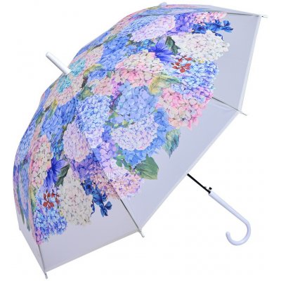 Hortenzie dámský vystřelovací deštník bílý – Zboží Mobilmania
