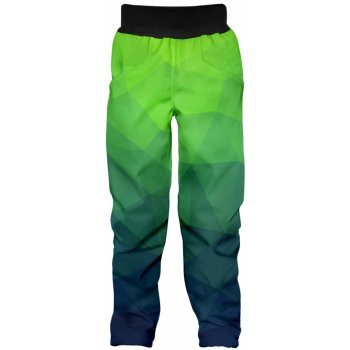 Softshellové kalhoty dětské MOZAIKA zelená