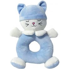 TULILO plyšové chrastítko Kotě spící modré 18 cm