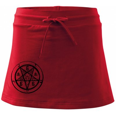 Metallama Mode sukně Pentagram červená