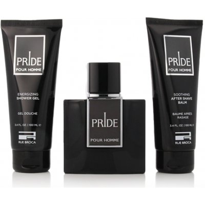 Rue Broca Pride Pour Homme EDP 100 ml + sprchový gel 100 ml + balzám po holení 100 ml