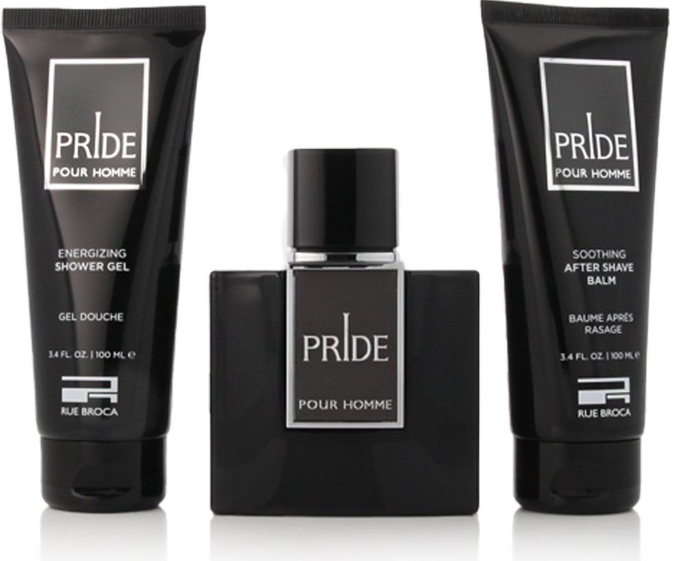 Rue Broca Pride Pour Homme EDP 100 ml + sprchový gel 100 ml + balzám po holení 100 ml