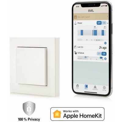Eve Light Switch Connected Wall Switch - Thread compatible 10EBW1701 – Zboží Živě