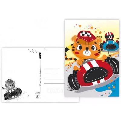 MFP paper s.r.o. Pohlednice - dětské motivy Kocour v autíčku – Zboží Mobilmania