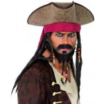 Klobouk pirátský s vlasy a šátkem Jack Sparrow – Zboží Dáma