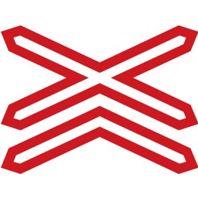 Doravní značka A32b - Výstražný kříž pro železniční přejezd vícekolejný – Zboží Mobilmania
