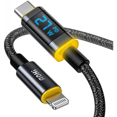 Aohi AOC-L009 USB-C na Lightning, 27W, 1,2m, černý – Zbozi.Blesk.cz