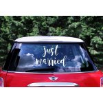 PartyDeco Samolepa na auto Just Married – Zboží Mobilmania