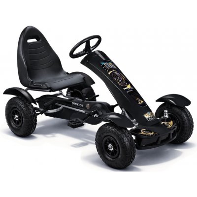 Super-Toys F618 Černá šlapací motokára – Hledejceny.cz