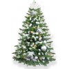 Vánoční stromek LAALU Ozdobený stromeček POLÁRNÍ ZLATÁ II 210 cm s 133 ks ozdob a dekorací