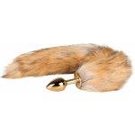 Easytoys Fox NO1 kovový anální kolík s liščím ocasem zlatá-červená – Sleviste.cz