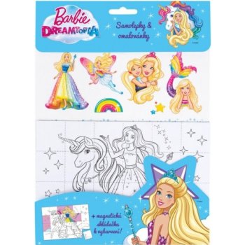 Barbie DREAMTOPIA Magnetky omalovánky samolepky