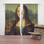 Sablio Závěs Mona Lisa - Leonardo da Vinci: 2ks 140x250cm – Hledejceny.cz