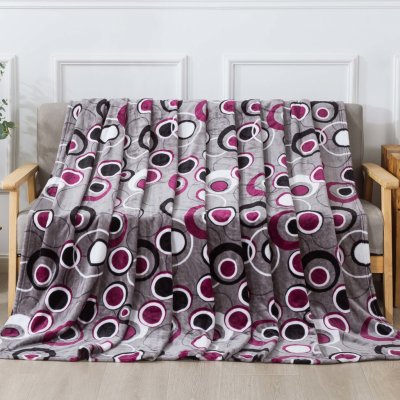 Xpose Deka mikroplyš HEDVIKA šedá/švestková 140x200 – Sleviste.cz