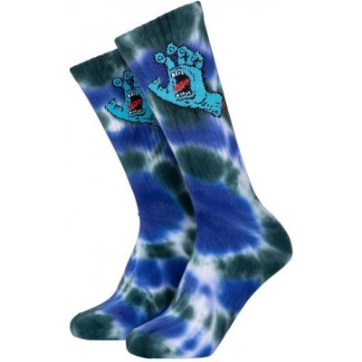 Santa Cruz SCREAMING HAND TIE DYE SOCK WHITE BLUE TIE DYE – Zbozi.Blesk.cz