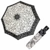 Deštník Doppler Fiber Magic Black&White Paisley dámský plně automatický deštník skládací bílý