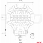 AMIO LED pracovní světlo 26LED Ø110 42W COMBO 9-36V AWL16 – Sleviste.cz