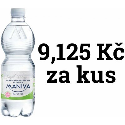 Maniva Minerální voda přírodní neperlivá 24 x 0,5 l – Hledejceny.cz