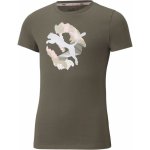 Puma dětské triko t shirt Alpha Tee G Grape Leaf khaki – Hledejceny.cz