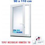 Erkado Plastové okno otevíravé i sklopné levé 90 x 110 cm Bílé / Antracit – Zboží Mobilmania