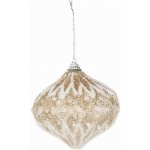 DECOLED Vánoční ozdoba prům. 8 cm bílá glitter – Hledejceny.cz