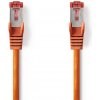 síťový kabel Nedis CCGP85221OG015 S/FTP CAT6, zástrčka RJ45 - zástrčka RJ45, 0,15m, oranžový