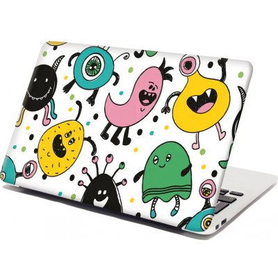 Sablio Samolepka na notebook Příšerky - 38x26 cm – Zboží Živě