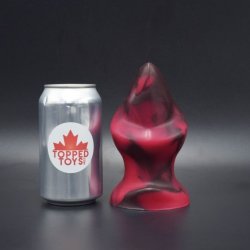 Topped Toys Lotus100 Forge Red, prémiový silikonový anální kolík 14 x 8,1 cm