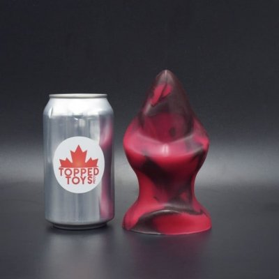 Topped Toys Lotus100 Forge Red, prémiový silikonový anální kolík 14 x 8,1 cm – Zboží Mobilmania