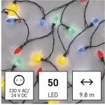 Emos D5ZM01 LED vánoční řetěz barevné žárovky 9,8 m multicolor multifunkce – Zboží Mobilmania