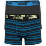 Puma pánské boxerky Heritage Stripe Boxer 2-pack Petrol Blue – Zboží Dáma