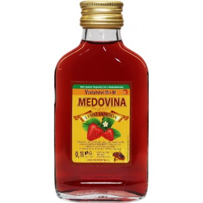 Včelařství M+M medovina dezertní lesní jahoda 0,1 l – Sleviste.cz