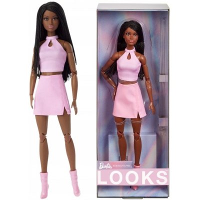 Mattel Barbie Looks s copánky v růžovém outfitu – Zboží Dáma