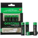 PATONA nabíjecí baterie AA/LR6 Li-Pol 2000mAh 1,5V s USB-C nabíjením, 4ks v balení – Zboží Mobilmania