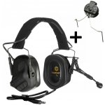 Earmor taktický headset M32 PLUS SET s montáží na helmu Černá – Hledejceny.cz