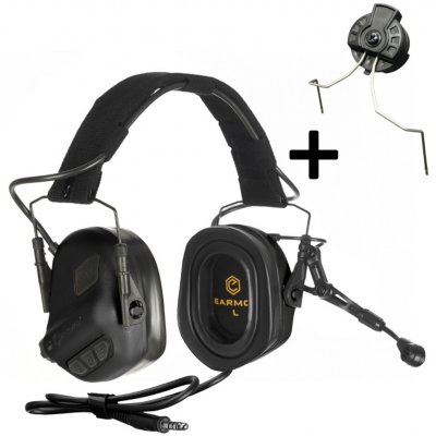 Earmor taktický headset M32 PLUS SET s montáží na helmu Černá – Hledejceny.cz