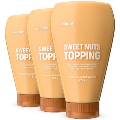 Vilgain Sweet Nuts Topping Arašídy se slaným karamelem 270 g – Zbozi.Blesk.cz
